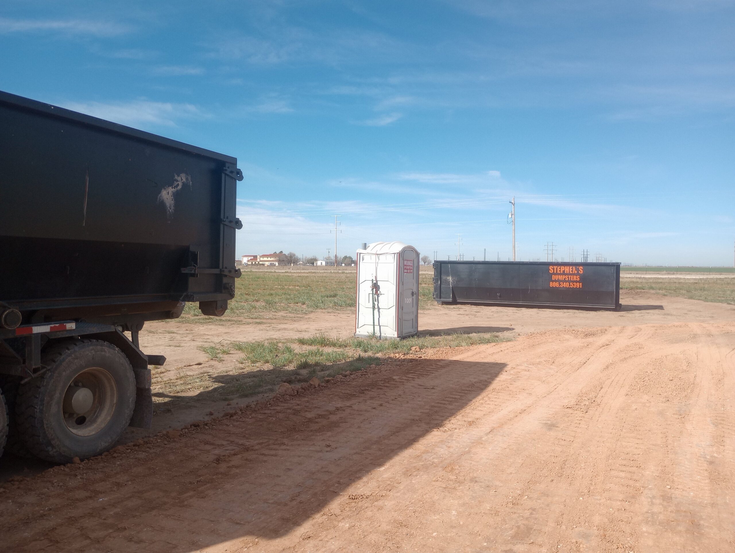 Stephen's Dumpsters 30-yard roll-off swap-out in Amarillo, TX